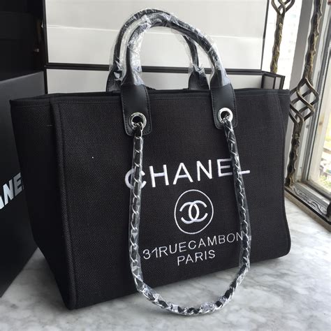 2018 chanel canvas tote|authentic chanel tote bag.